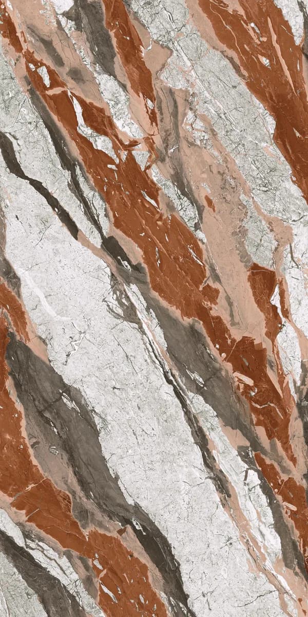 Dreamy Red Vein Parlak Porselen Plaka 162x323 — üreticinin yüzey görseli